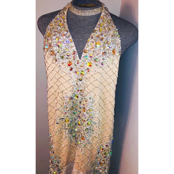 Glamour By Terani Iridescent Mermaid Gown✨OG $650! - Picture 3 of 5